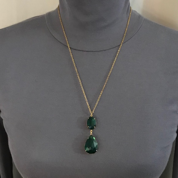 Witches of East End Handmade Replica of Wendy’s Teardrop Double Emerald Necklace - Picture 8 of 14